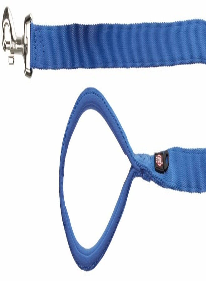 Trixie Combo of Trixie Premium Nylon Adjustable Dog Leash with Stainless Steel Hooks - L-XL (25mm, Royal Blue Color) and Sports Ball Natural Rubber Toy for Dog - Image 2